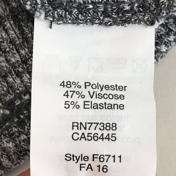 Madewell City Block Mock Neck Long Sleeve Marled Knit Dress Women's Small Gray - Picture 10 of 11